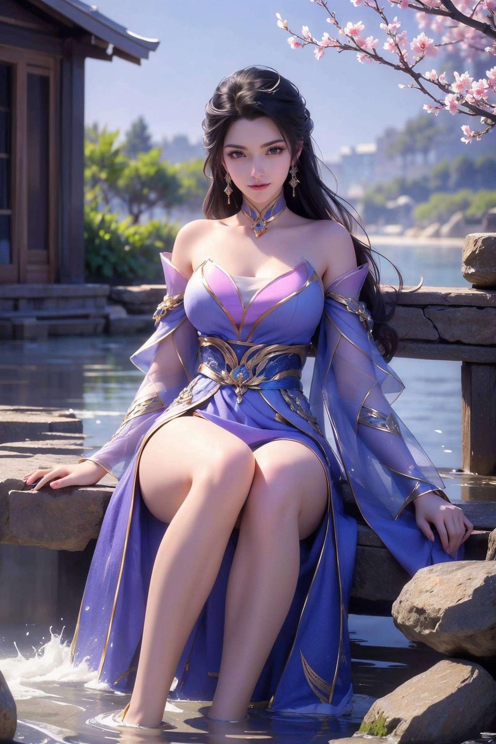 清新动漫风为你带来仙武传中的楚灵玉高清背景图