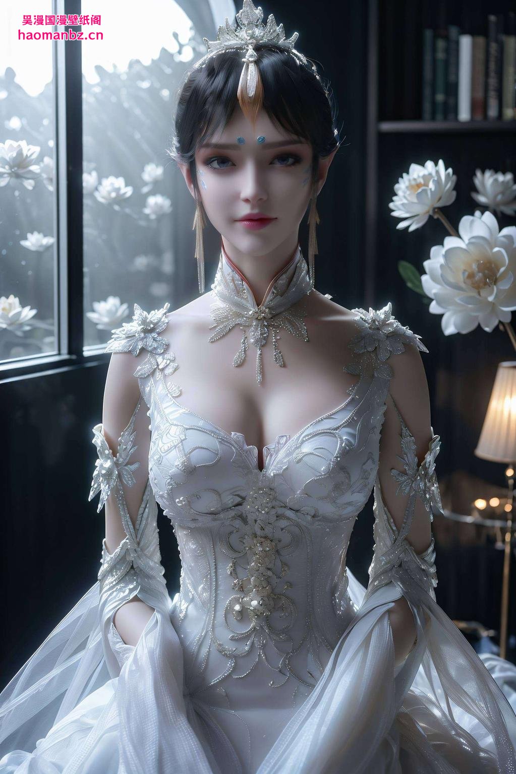 主角是我们美美的壁纸女动漫角色——凤清儿！这款壁纸以极简风格呈现清儿优雅的身影