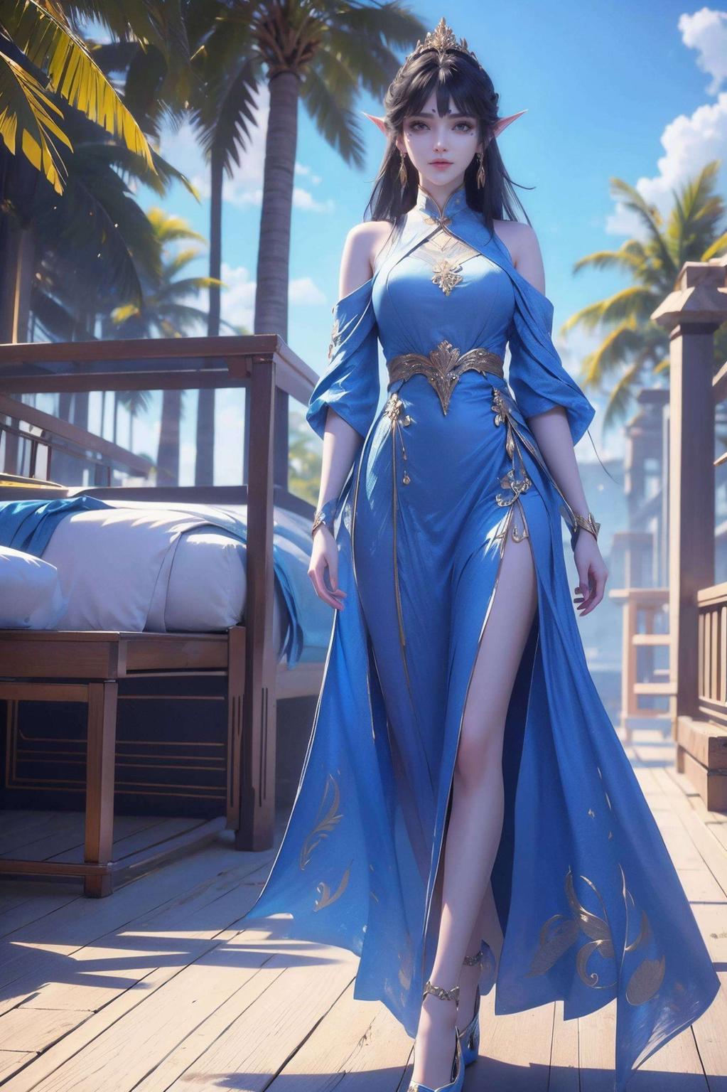 忧伤的古风美人凤清儿尽显古典韵味