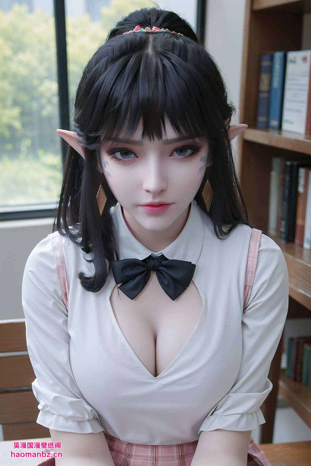 凤清儿高清壁纸微黄光影映衬