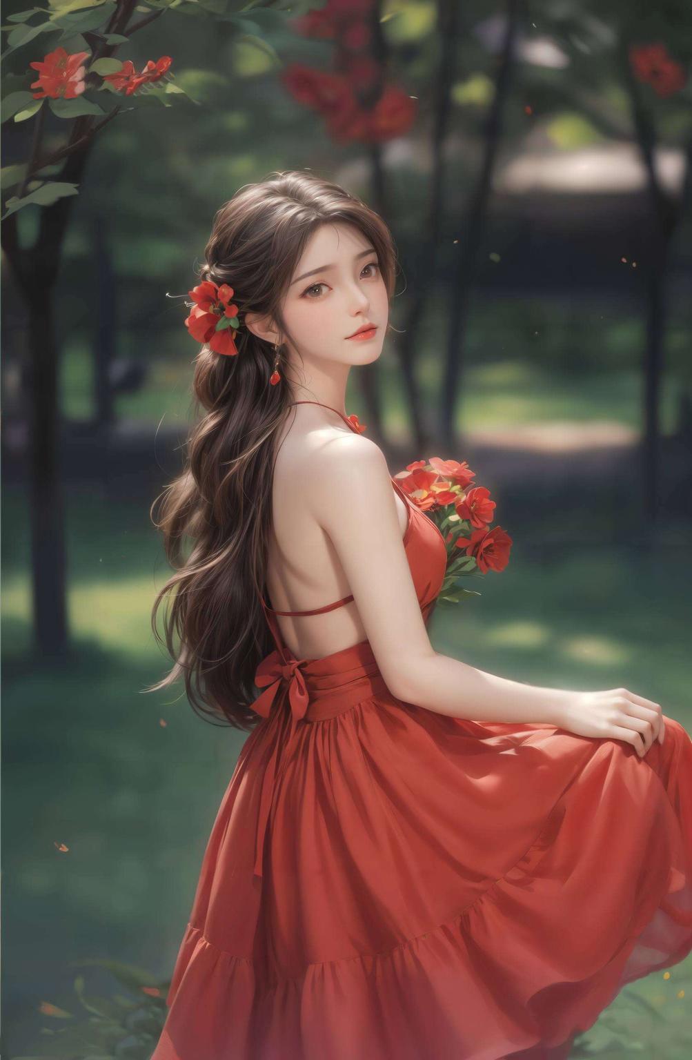 免费分享！平板粉色背景火灵儿高清壁纸来啦！完美高清