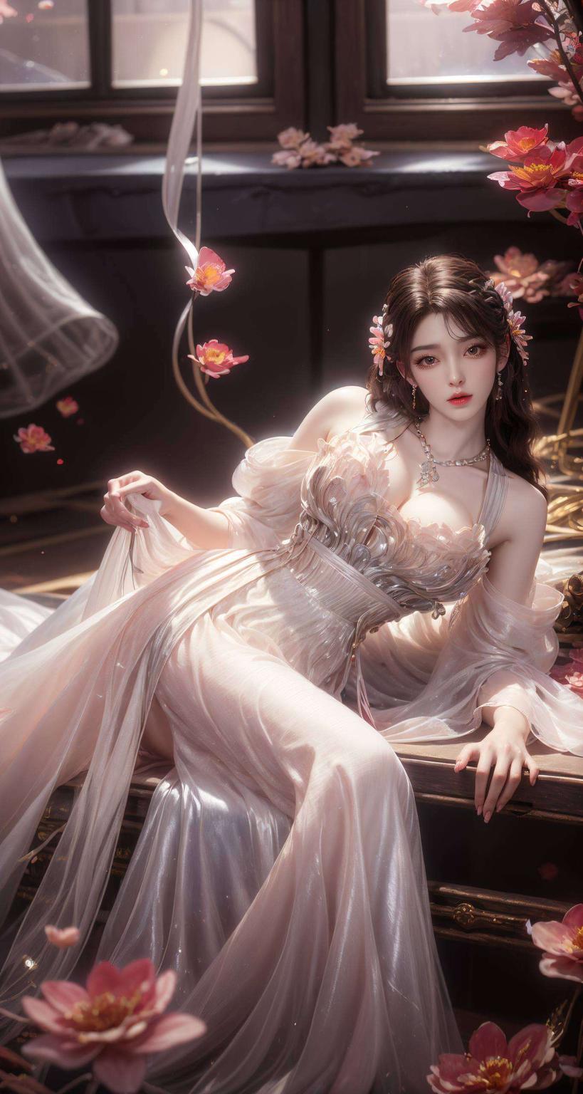 粉色梦幻精美游戏风平板背景