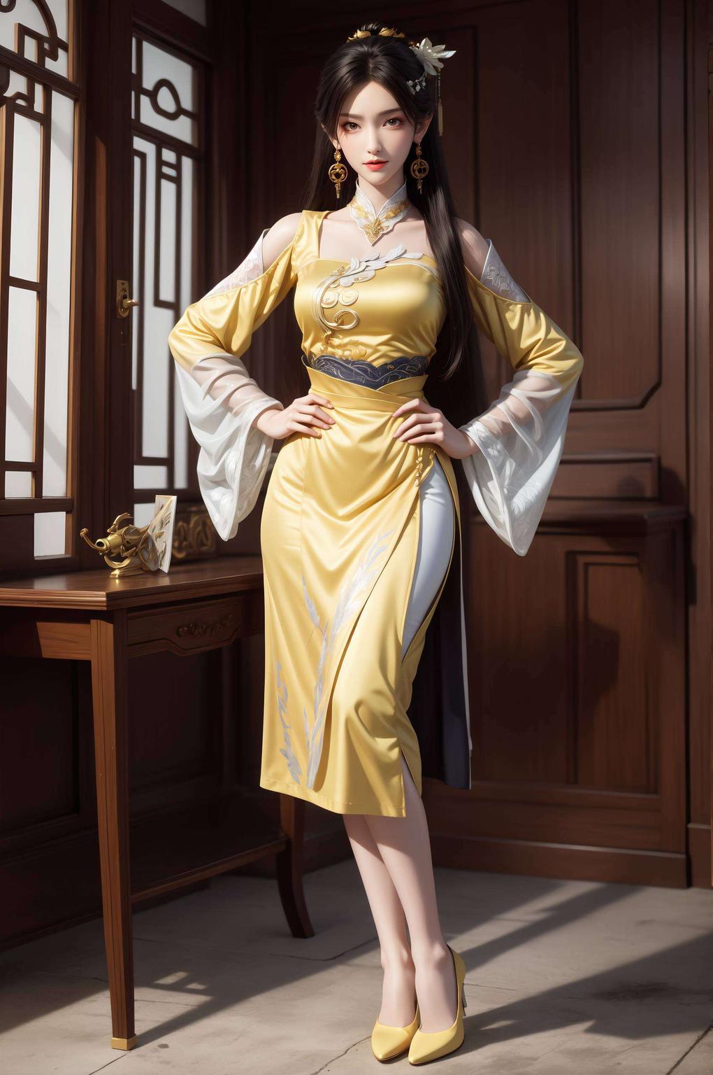 金瓶儿侧脸壁纸感受古典之美