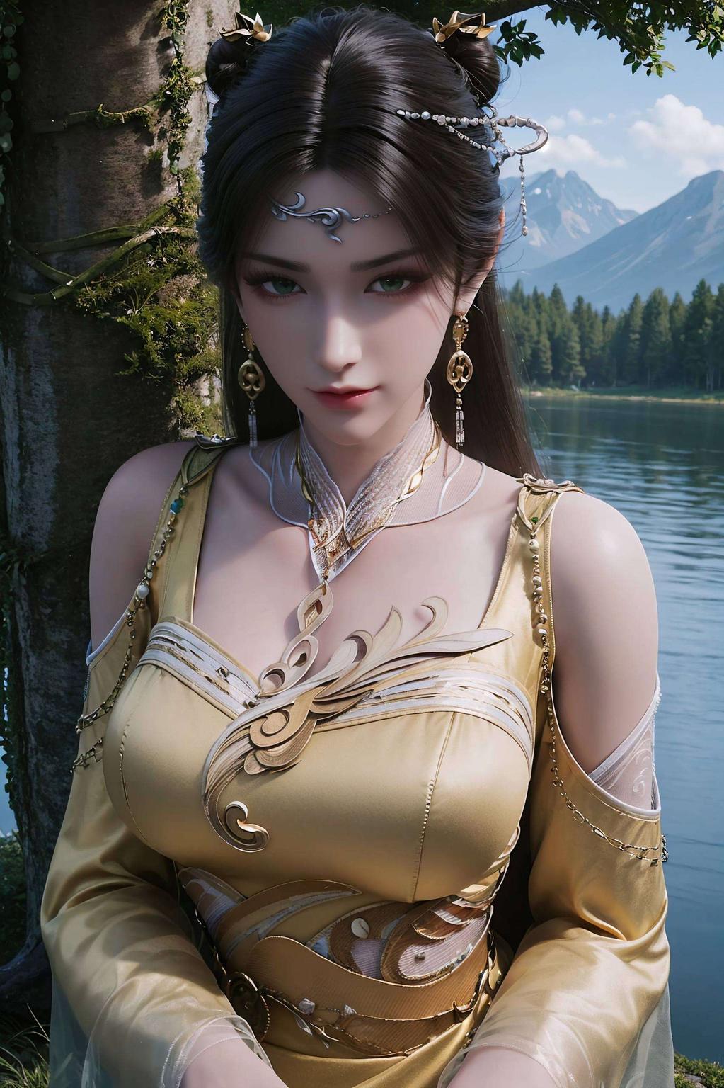 古典美女尽显风情绚烂色彩点亮屏