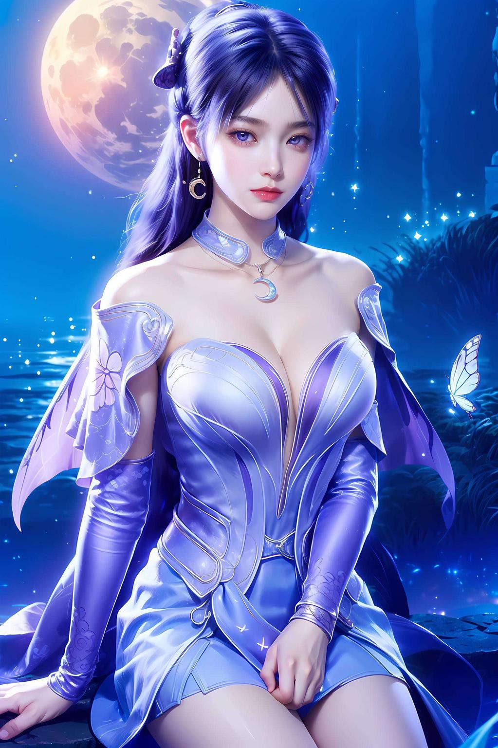 轻松美化你的电脑桌面姬紫月高清宽屏壁纸