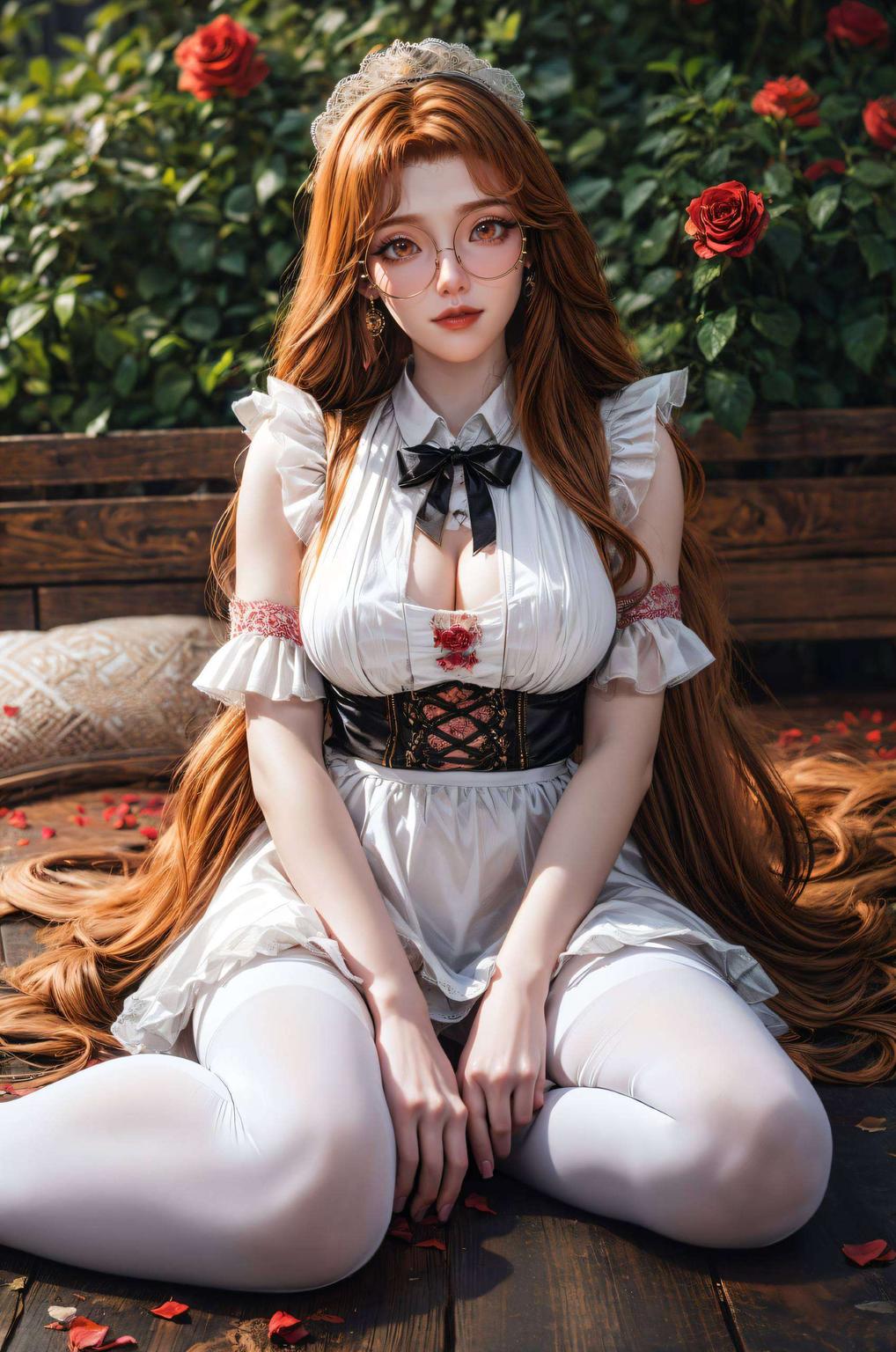 这款壁纸简约而不失美感橘子姐优雅的形象配上清新的背景