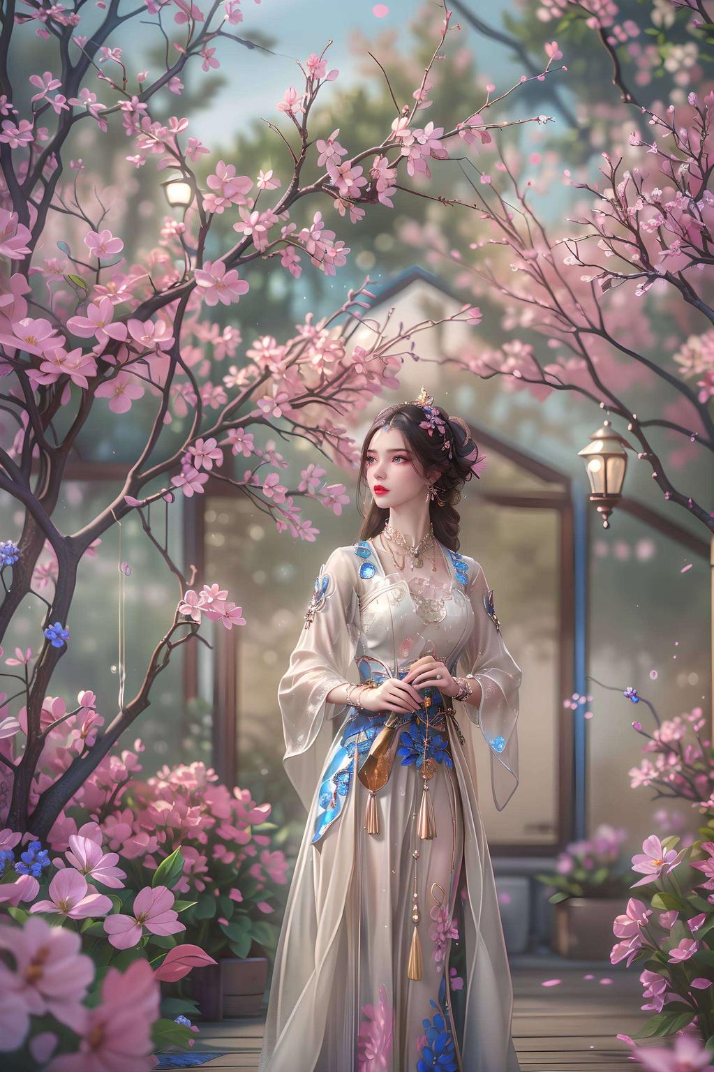 让人沉浸于那份静谧的哀愁之中这款壁纸以李慕婉为主题