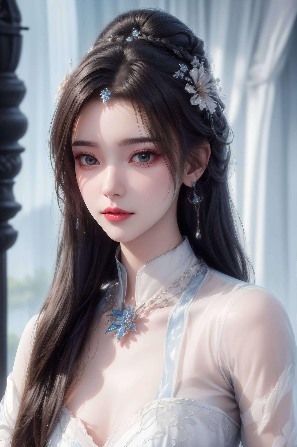 壁纸上的她宛如穿越千年