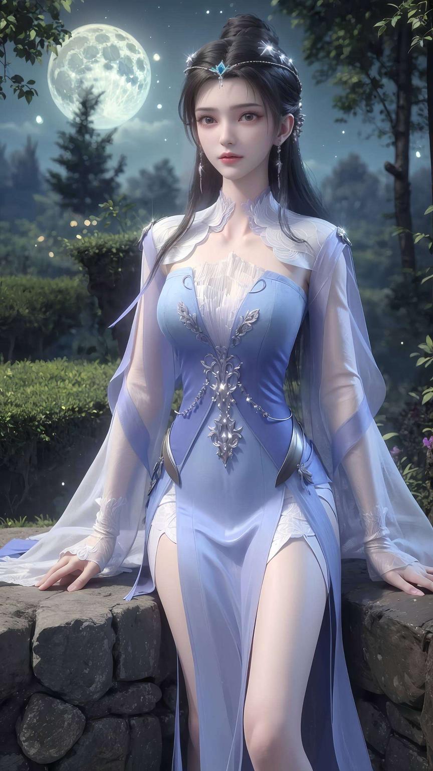 清新画风2K高清壁纸展现她灵动瞬间