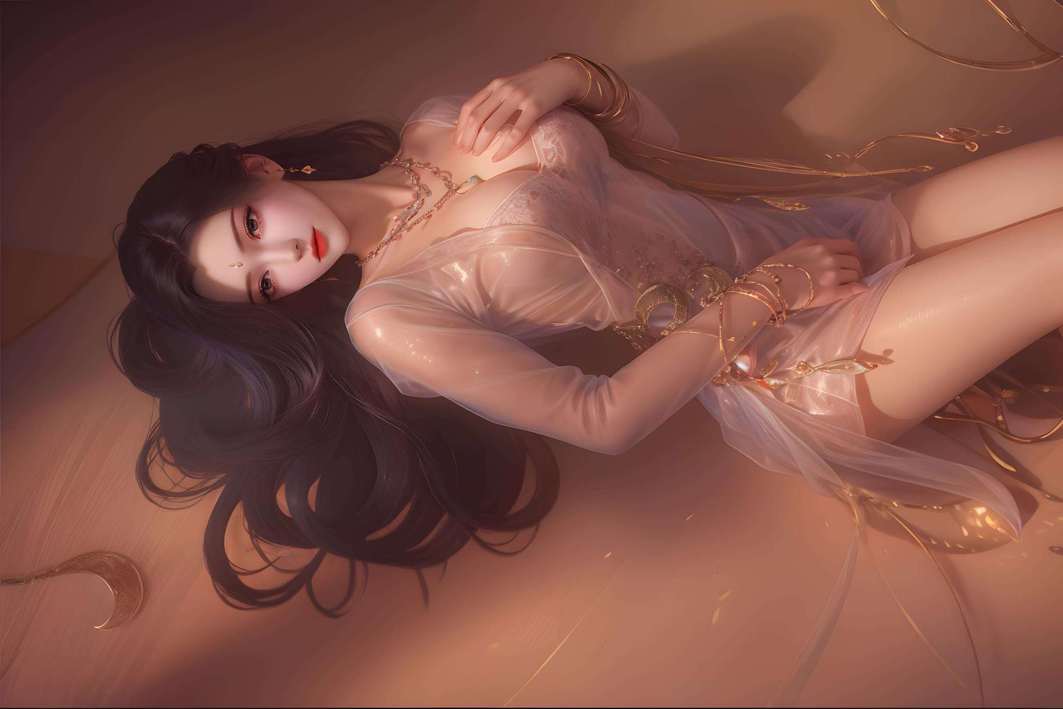 清晰度爆表感受黑衣女子的深邃眼神