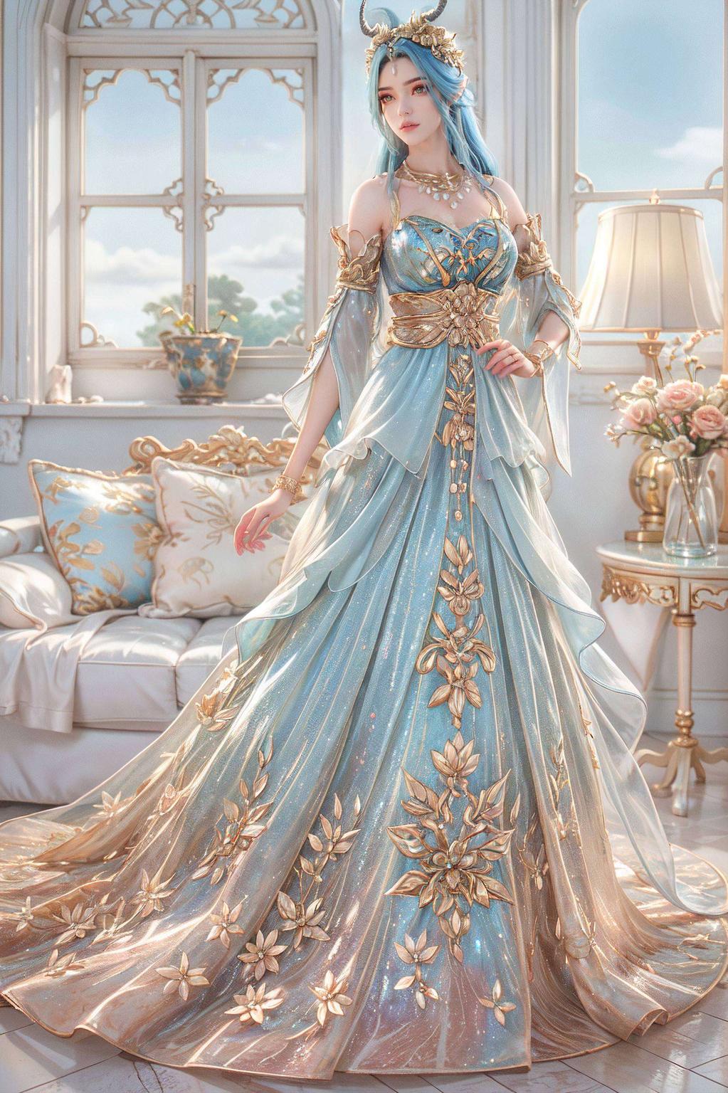 灵动飘逸这款龙女竖屏壁纸绝对不能错过！炫彩艺术