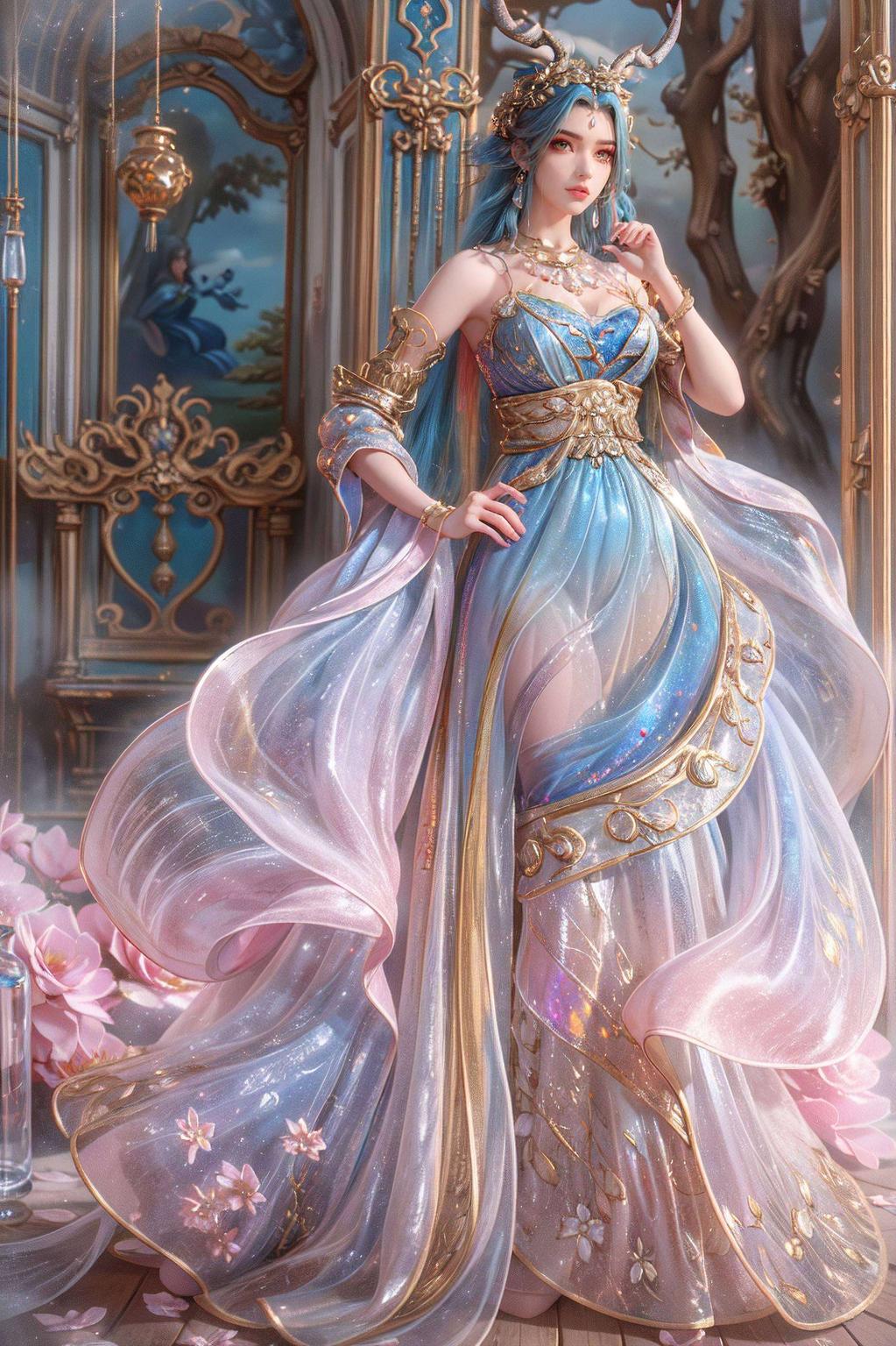 粉色浪漫粉色背景映衬出神秘氛围