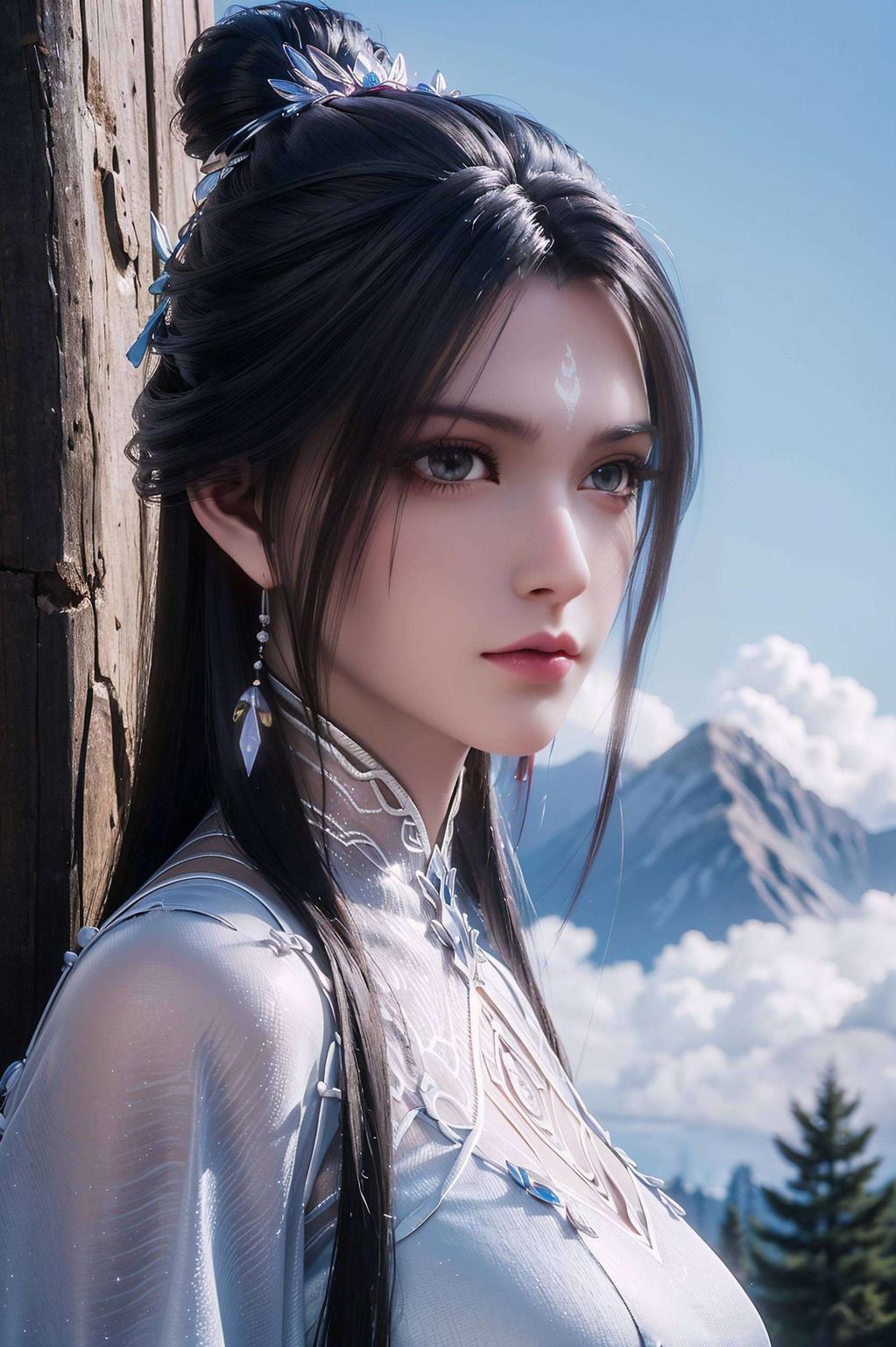 清丽的面容这款win10壁纸潮图精细得让人眼前一亮！看那飘渺的仙气