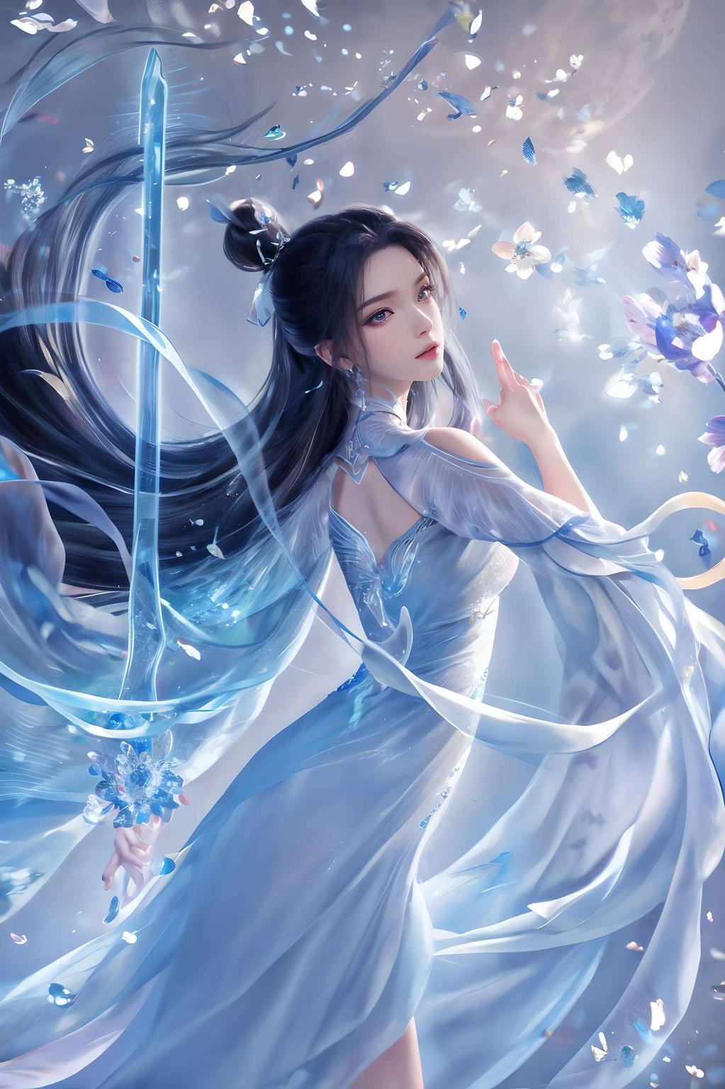 壁纸中的她展现了她忧郁的眼神和柔美的轮廓