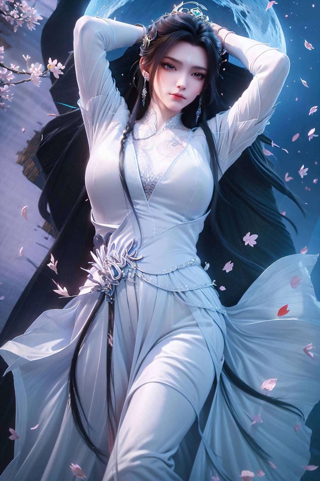 让你的手机瞬间变身视觉盛宴！看这紫色梦幻背景陆雪琪美得不要不要的