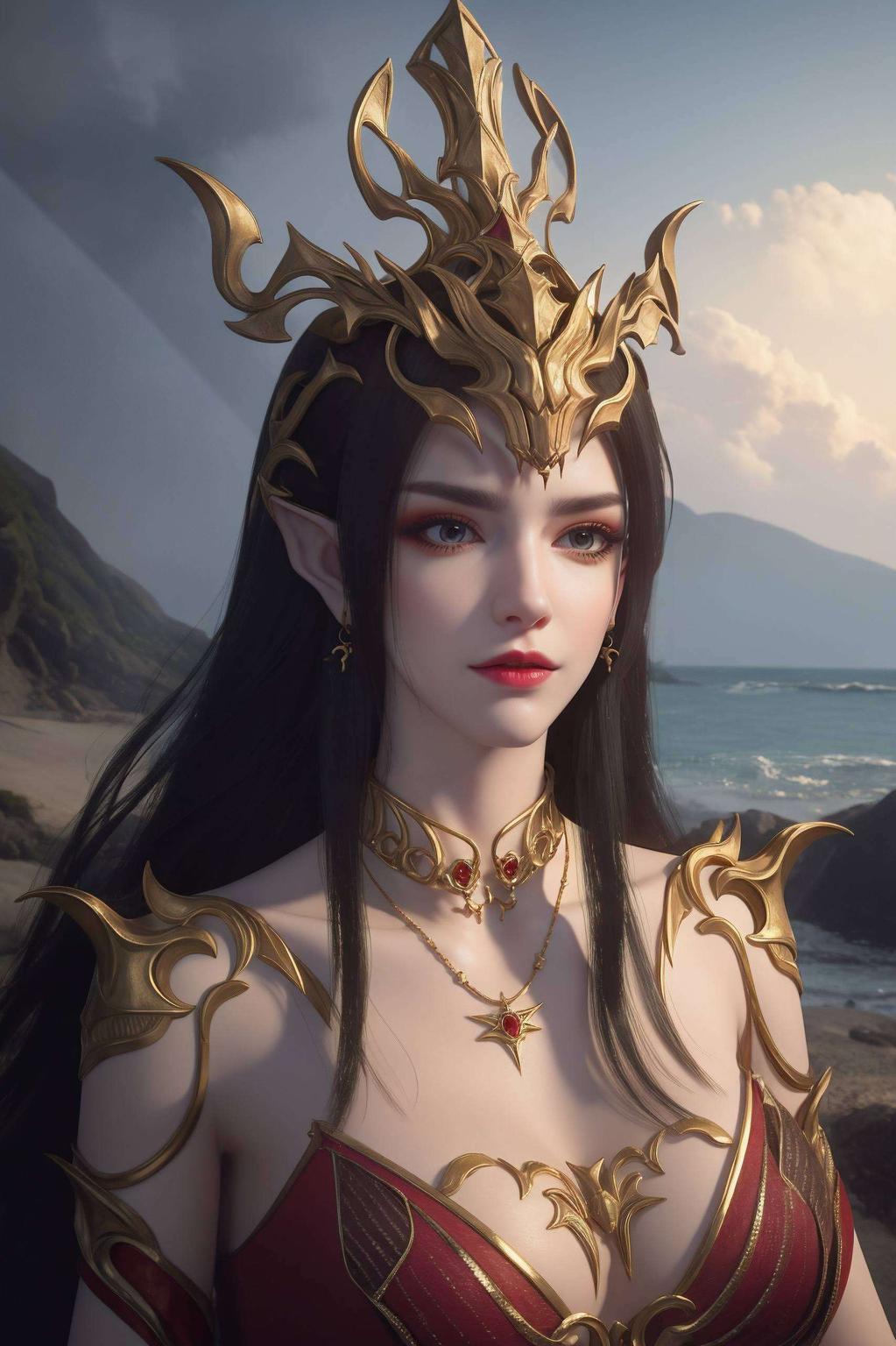 斗破美杜莎AI壁纸简约不简单