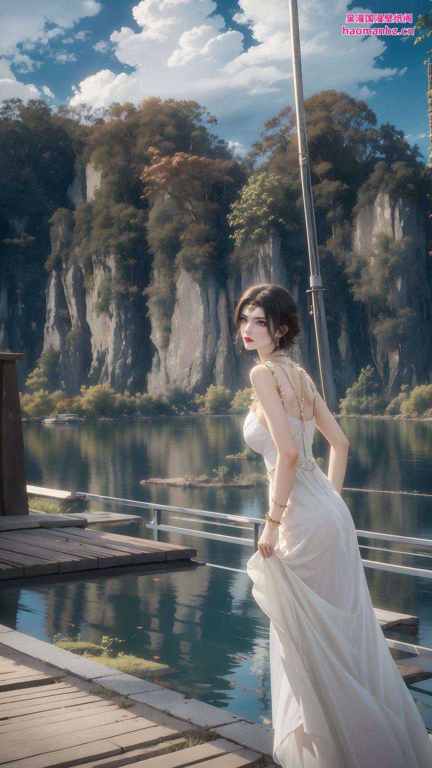 细节精致神秘的蛇发美女