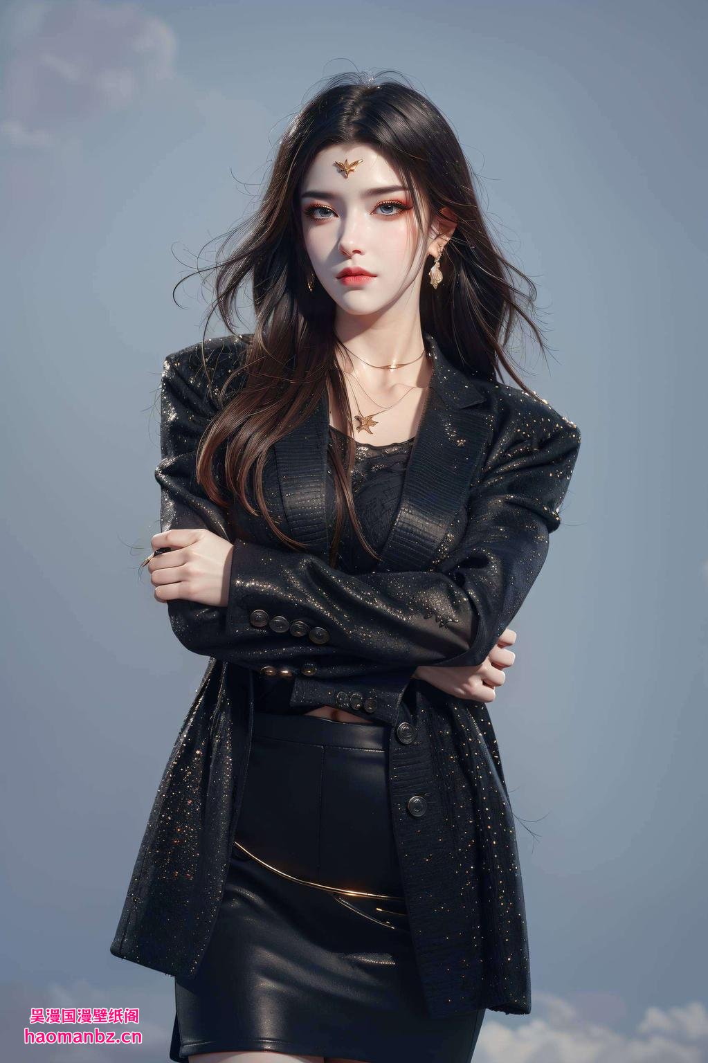 发丝如墨这古风完美像素平板壁纸