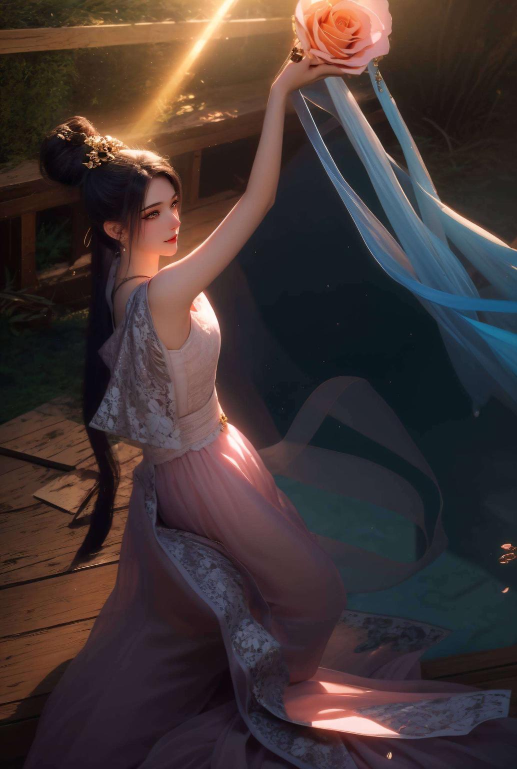 营造出一种静谧的伤感氛围以淡雅的色调和南宫夕儿横屏可爱的动漫形象