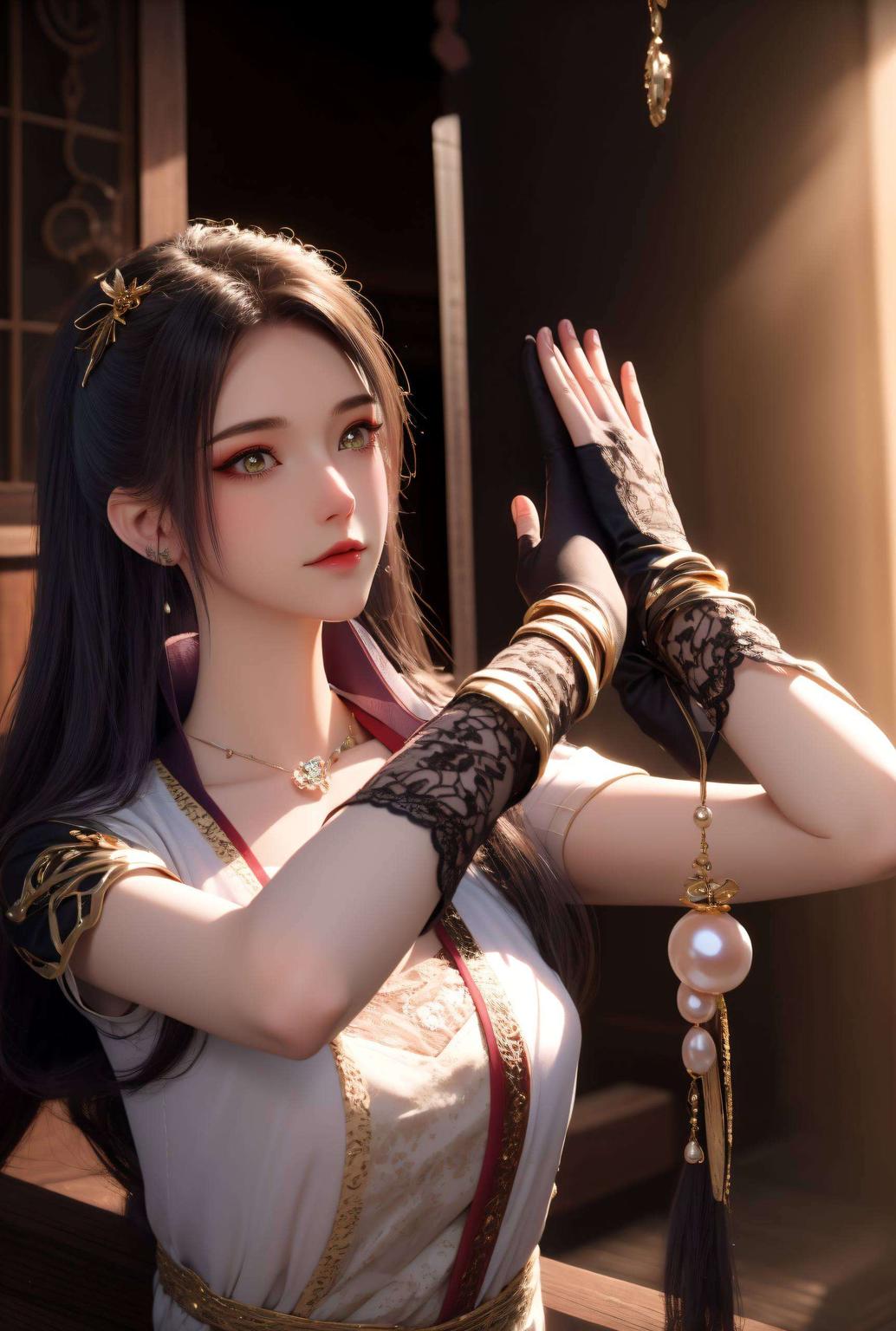 这位可是我们的火南宫夕儿哦！清新脱俗今天给大家带来一组超美的AI国漫女神壁纸