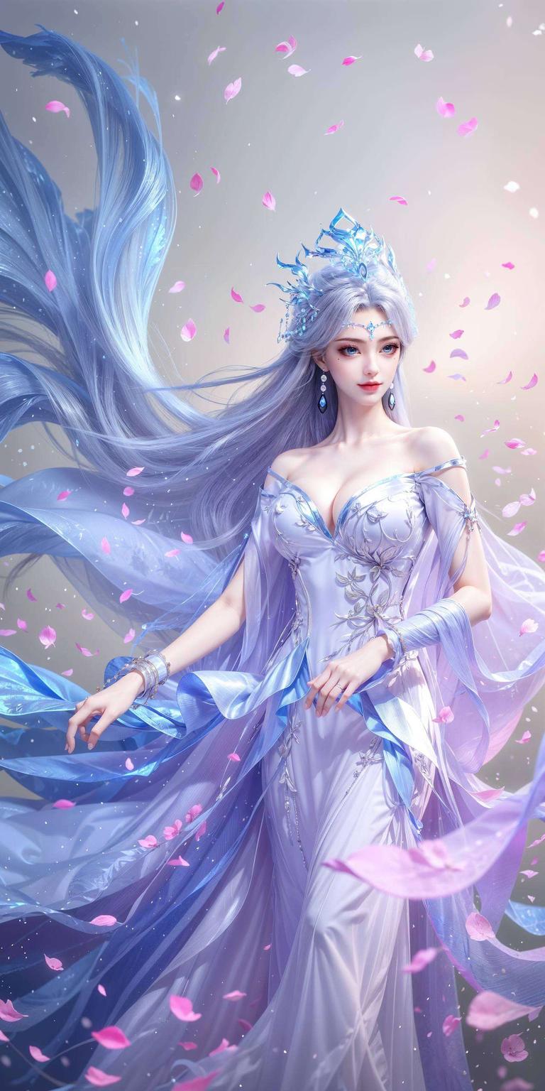 这花瓣轻舞手机屏幕上展示着精美的艺术壁纸