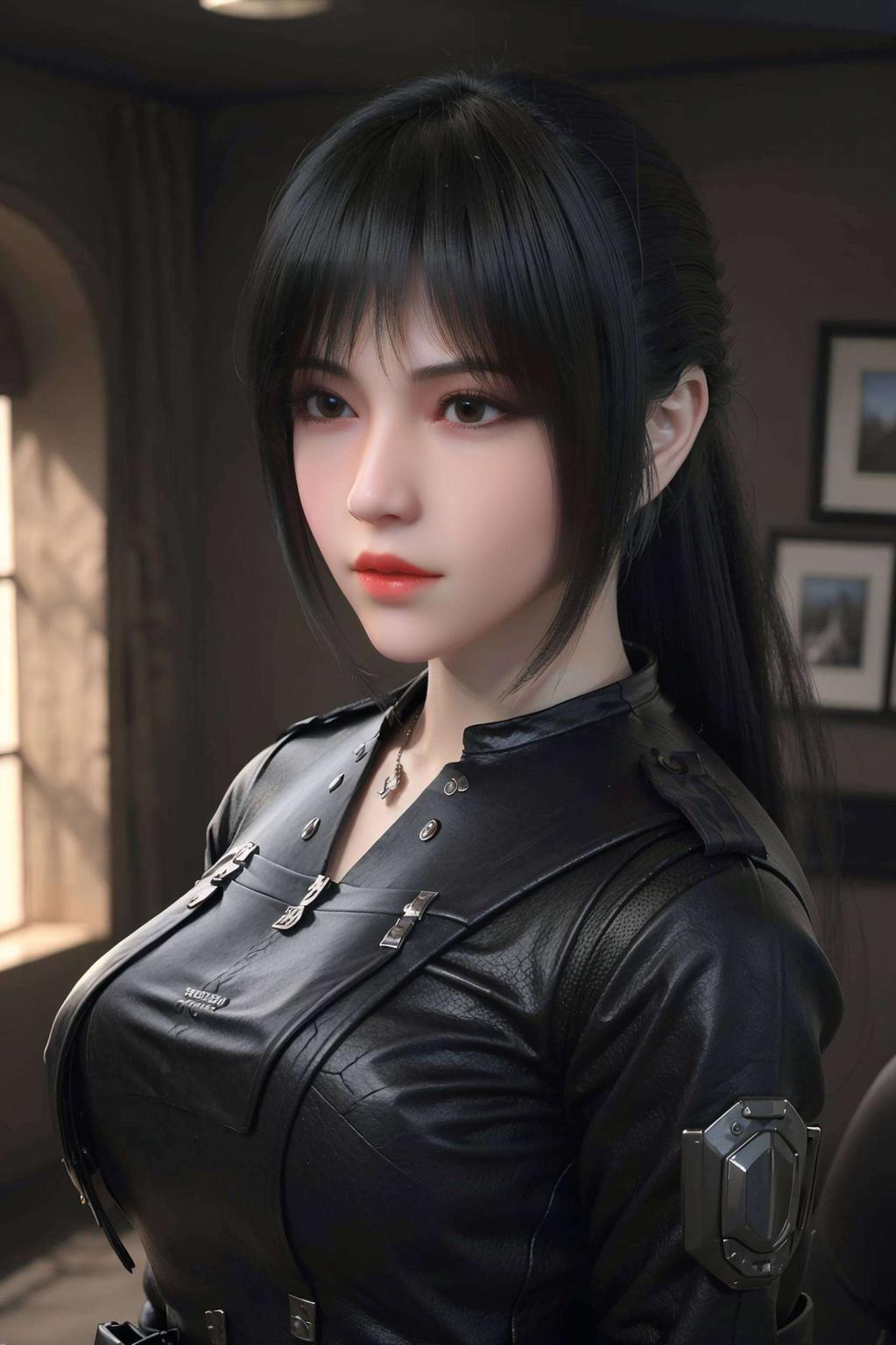 AI国漫女神琪琳泳装壁纸清爽夏日