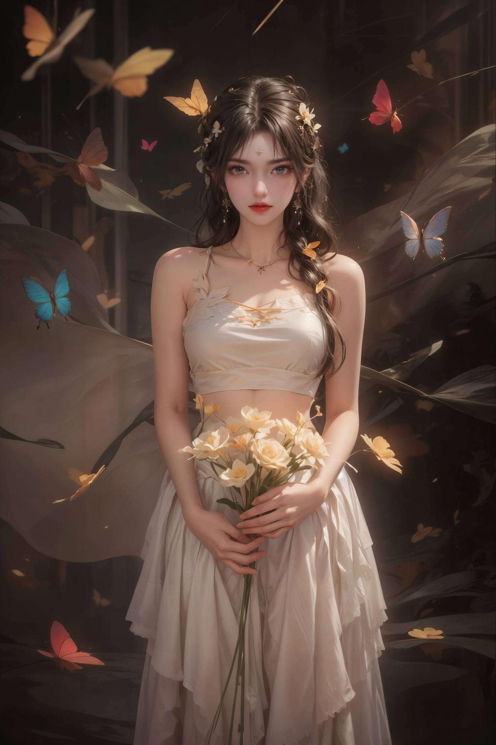 清漪婚服壁纸清新雅致