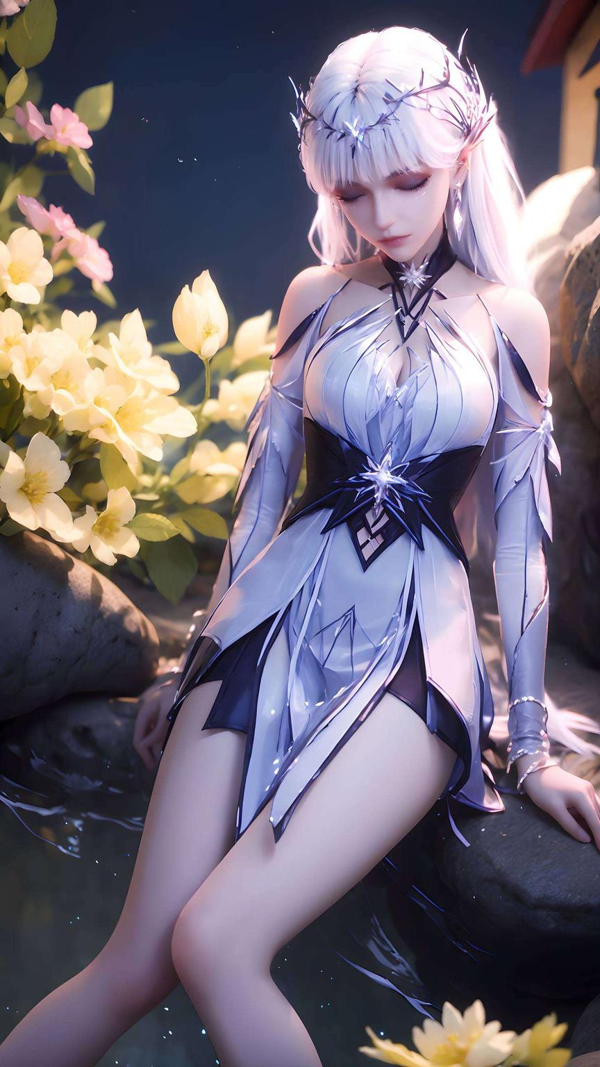 圣采儿大长腿图片壁纸可爱每一步都充满灵动与活力