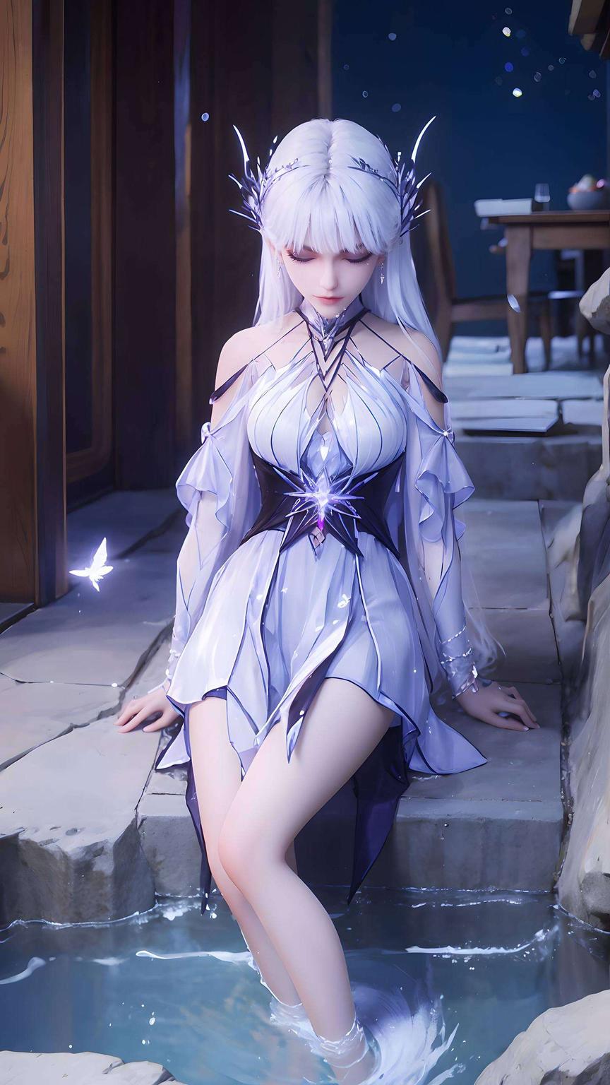 高清极简圣采儿泪洒屏间