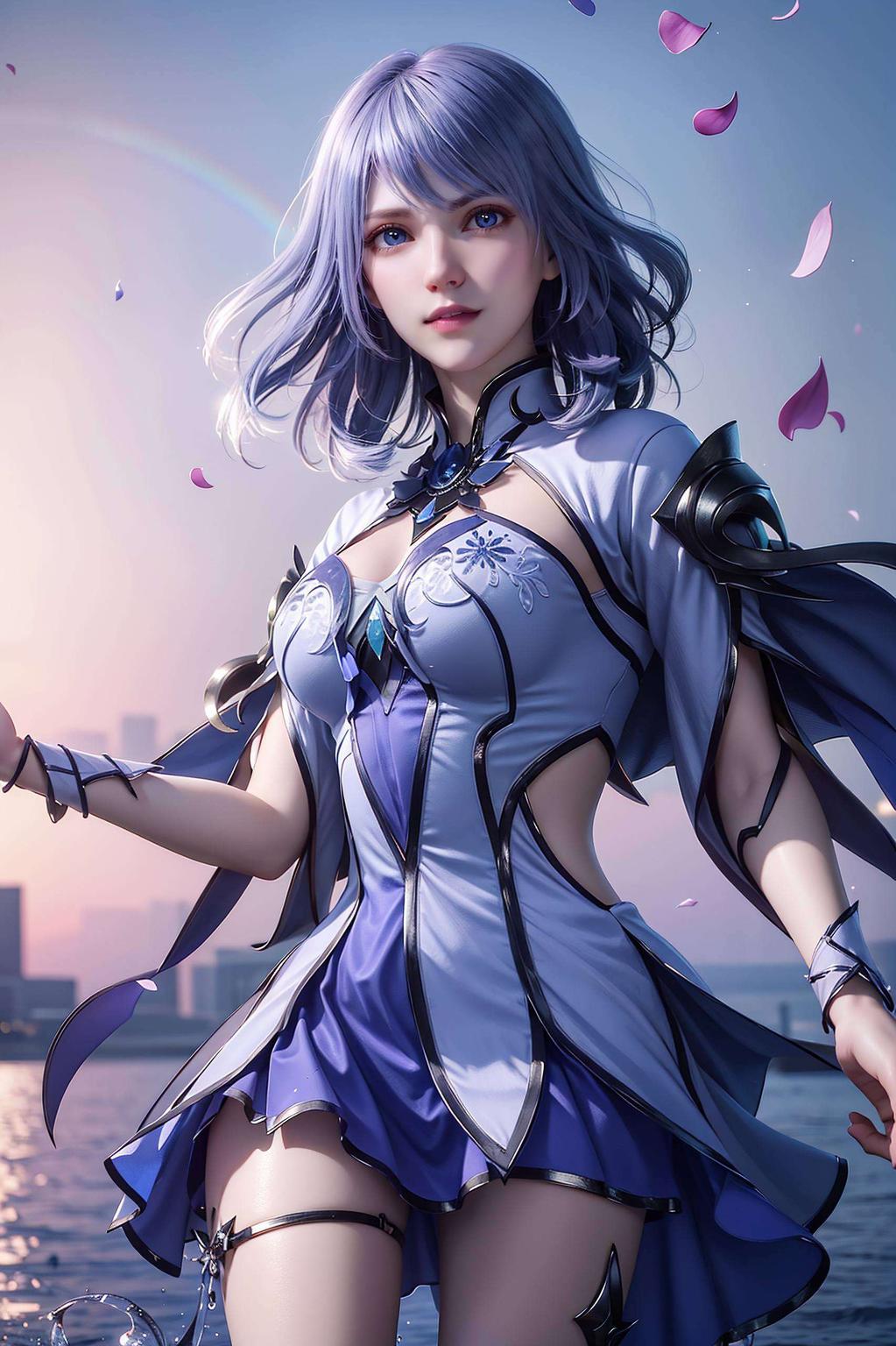 画面中的水冰儿甜美又不失御姐范儿今天给大家带来一款超高清的二次元御姐水冰儿壁纸！这款壁纸高清细腻