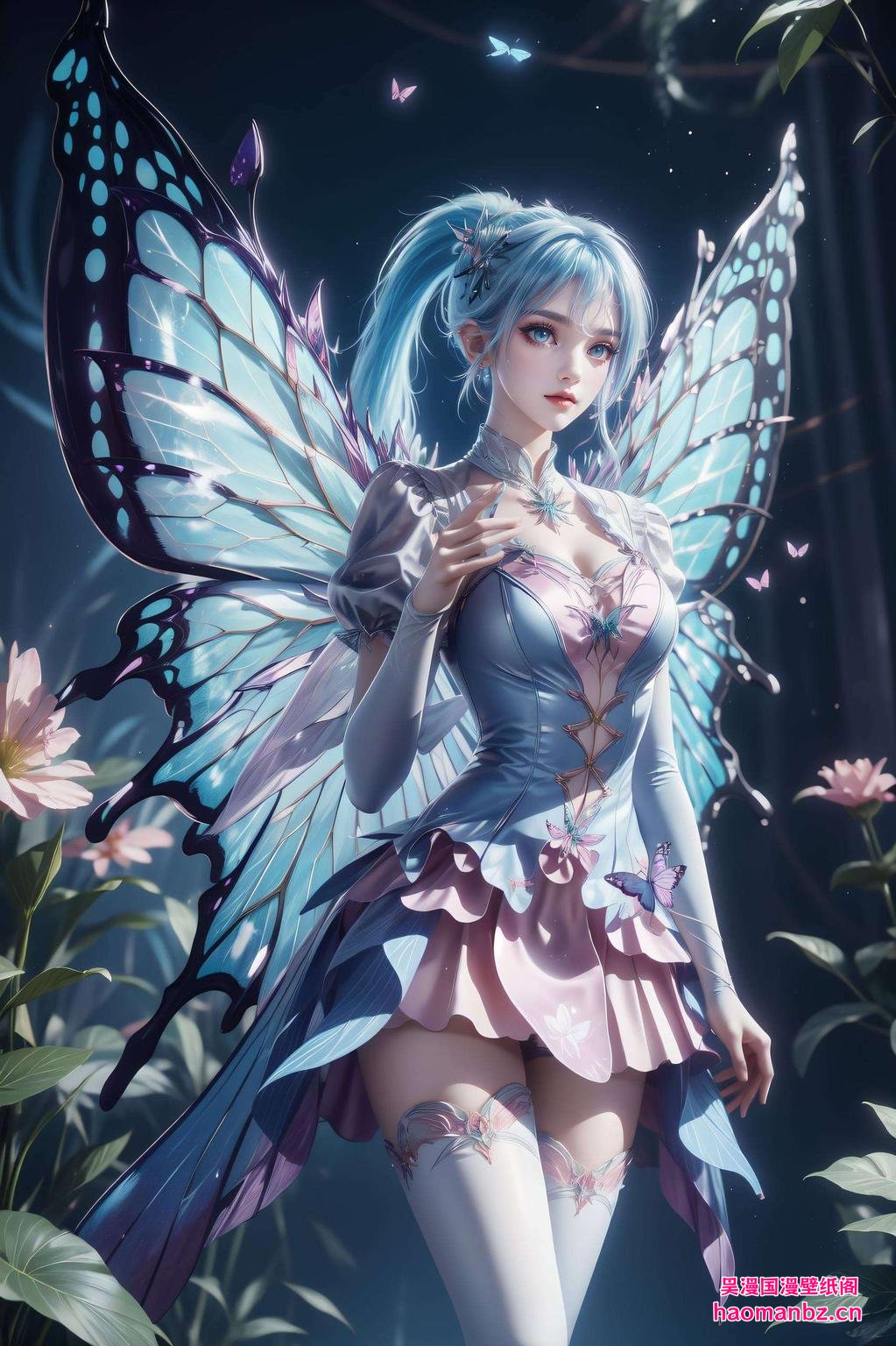 动漫迷们！今天给大家带来一款超美的手机锁屏壁纸长发飘逸