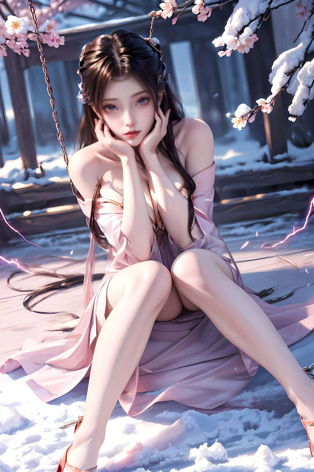 加上田灵儿的甜美笑容是不是觉得超级可爱？粉嫩的色彩