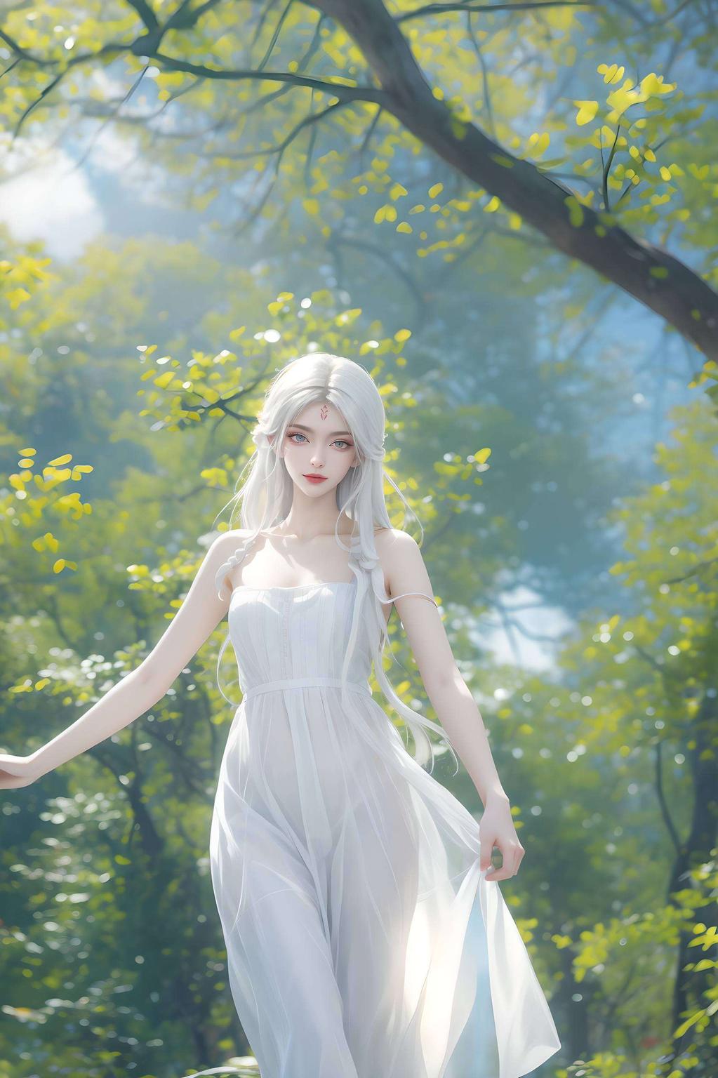 这款壁纸美得让人心动小白仙姿