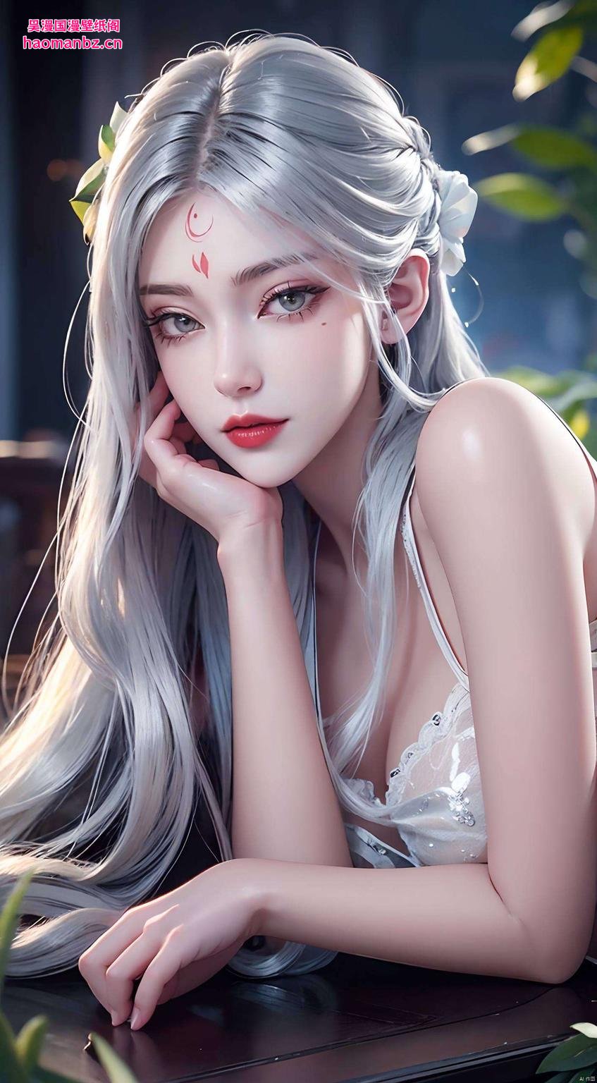 瞬间萌化你的心！#二次元壁纸# #小白大长腿# 快来收藏吧！粉嫩色彩