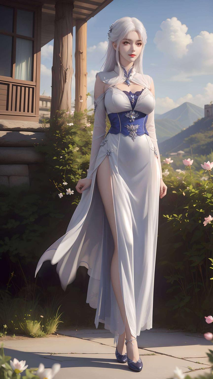 细节精致壁纸里的她优雅抬腿