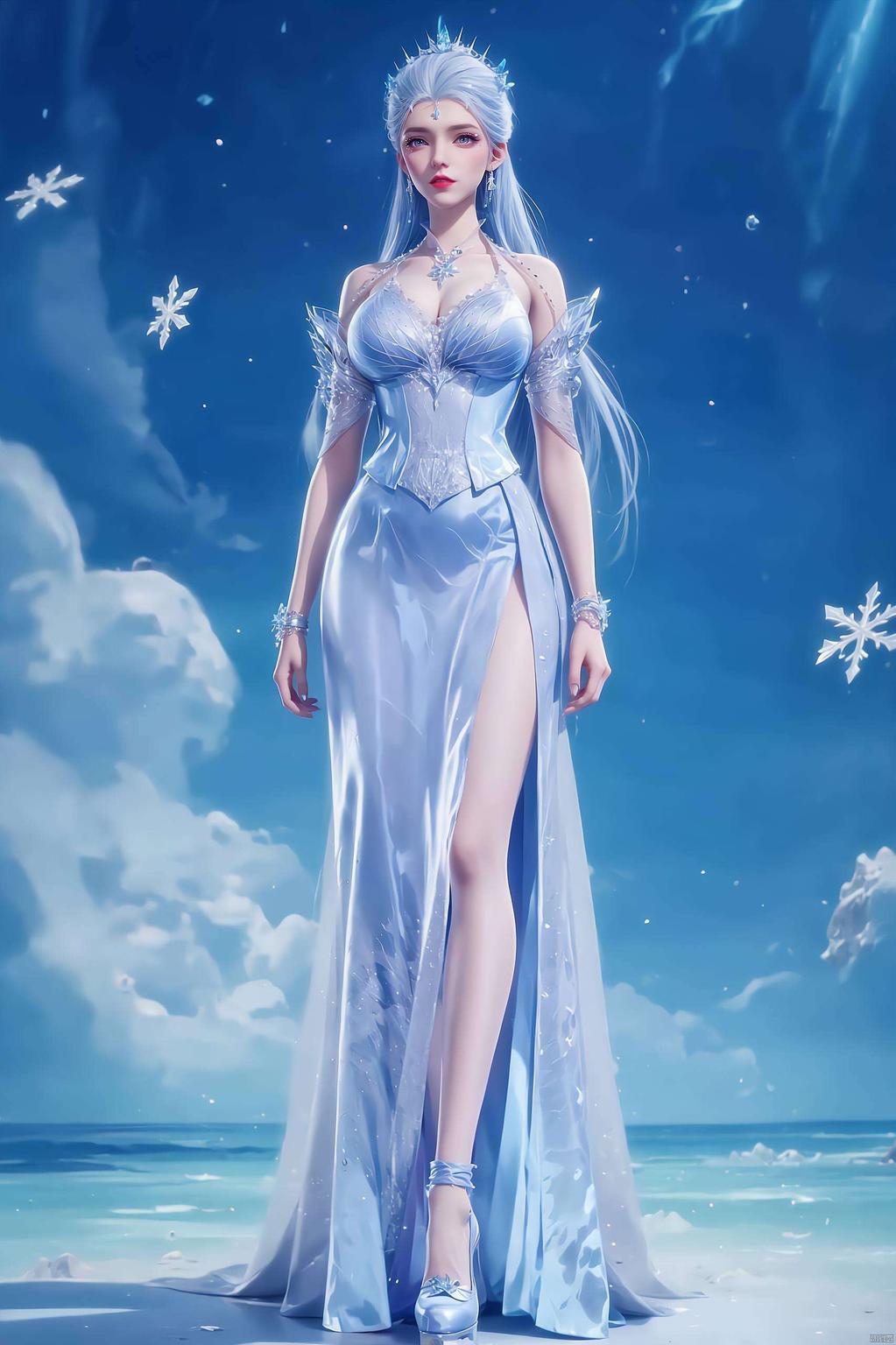 雪女轻舞完美像素