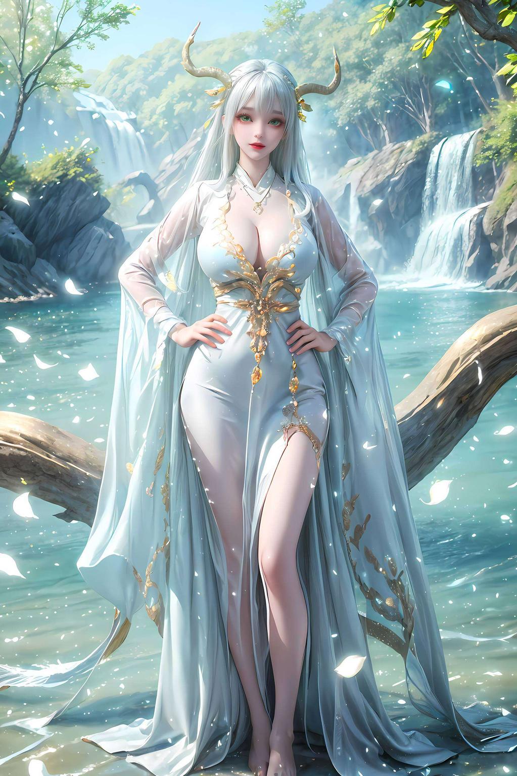 她长发飘逸唯美梦幻