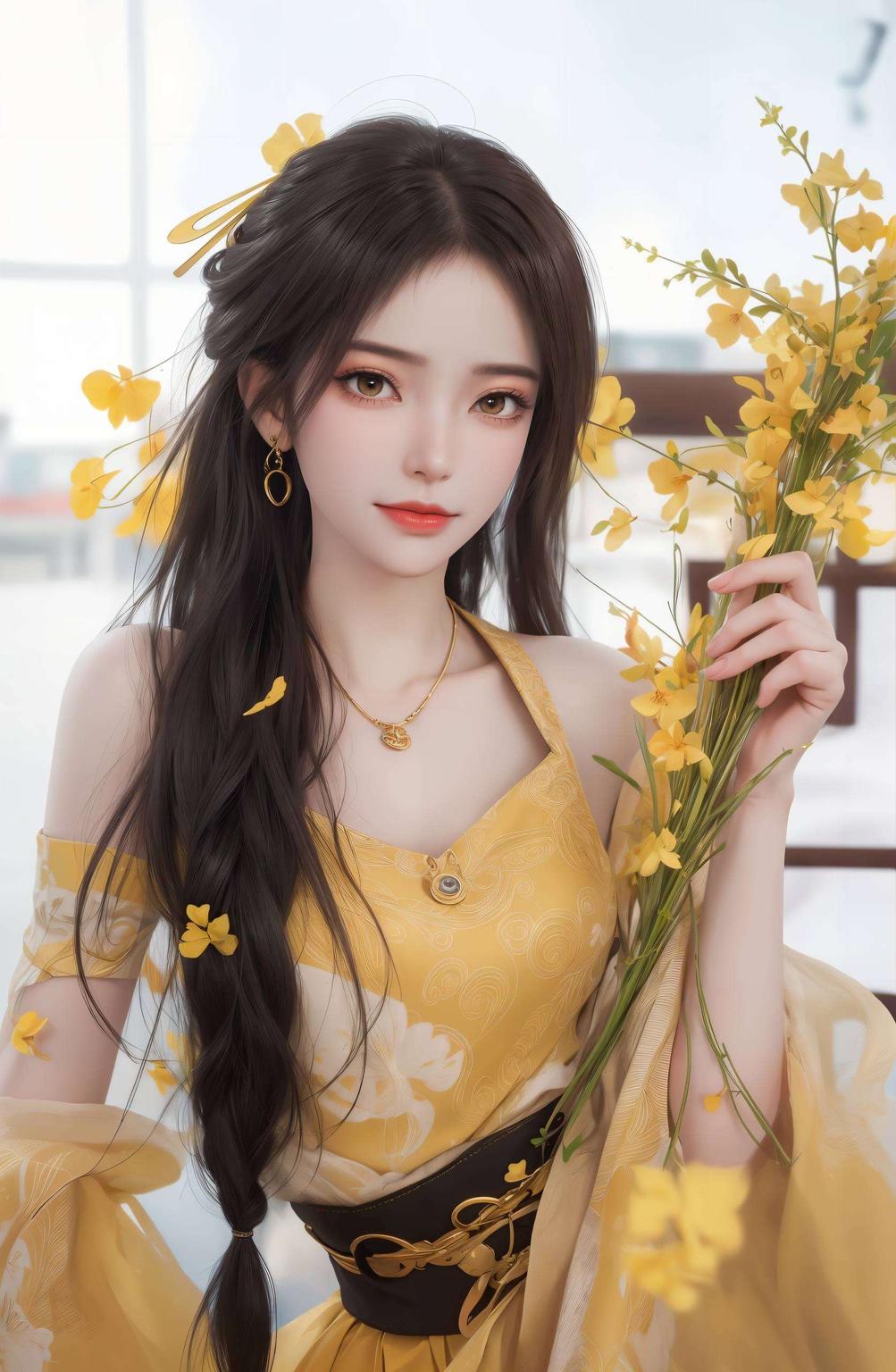 这款古风护眼壁纸以AI国漫女神姚曦的倩影为主题