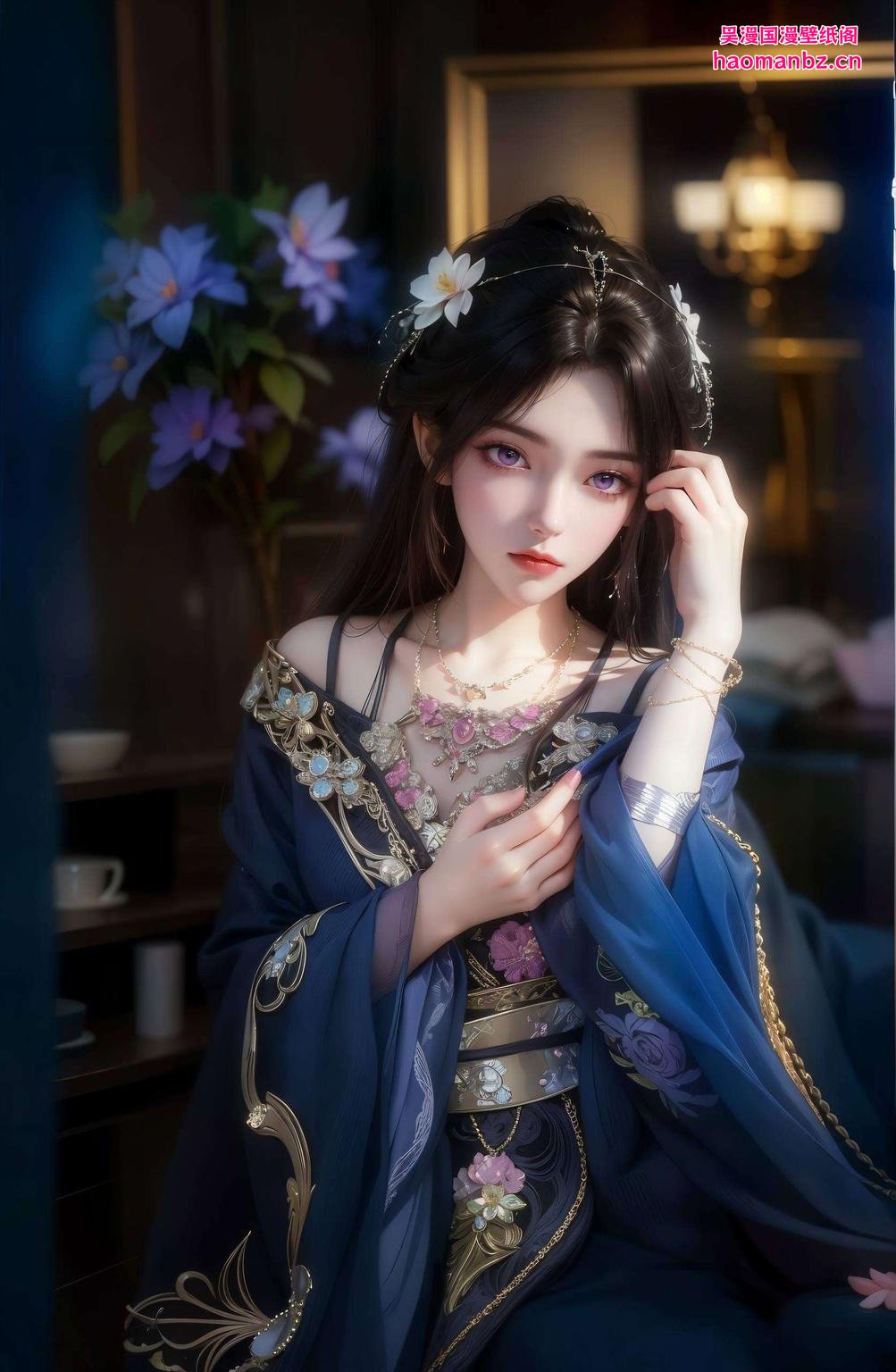 打造AI国漫女神月婵壁纸高级感满满