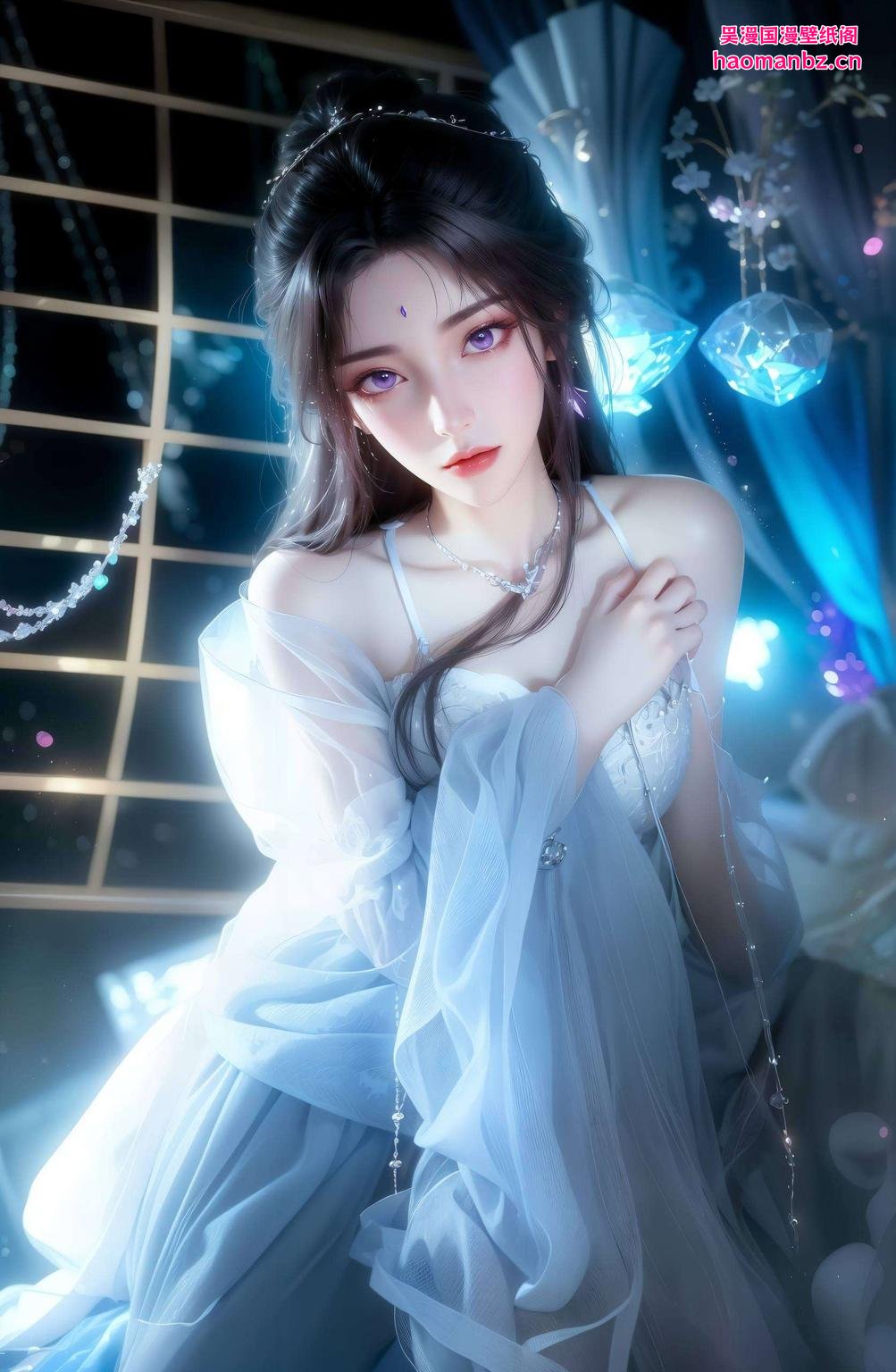 2K分辨率安卓桌面主题免费下载哦！看这月婵