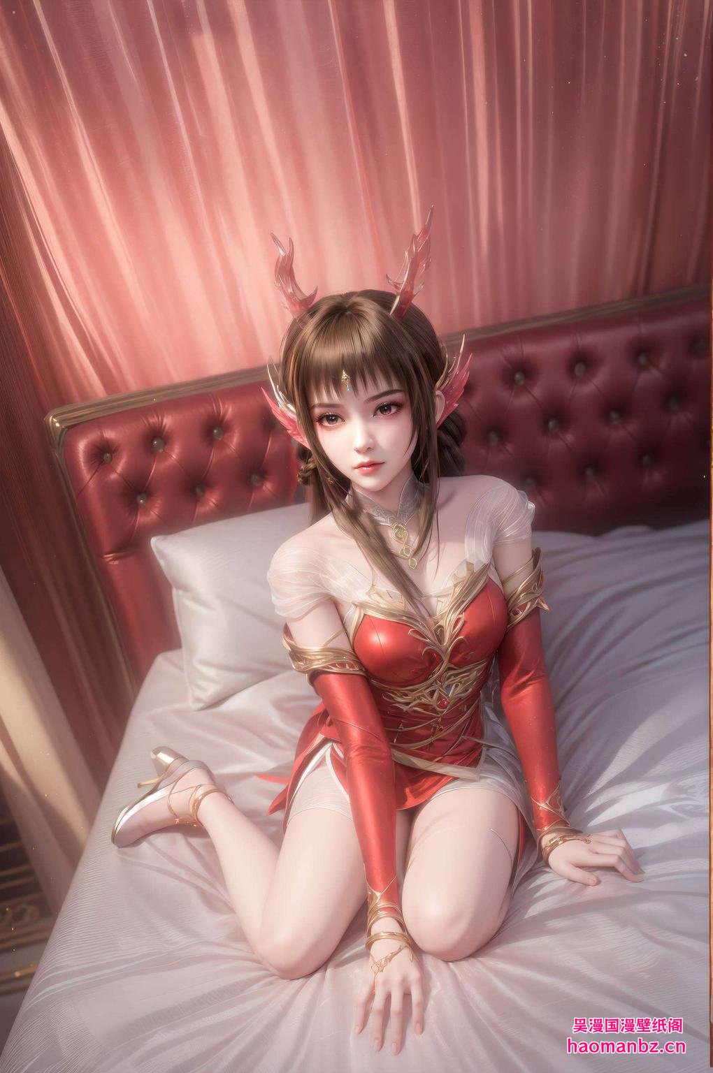 今天给大家带来一组超震撼的免费电脑壁纸！这位美女——云落细腻描绘