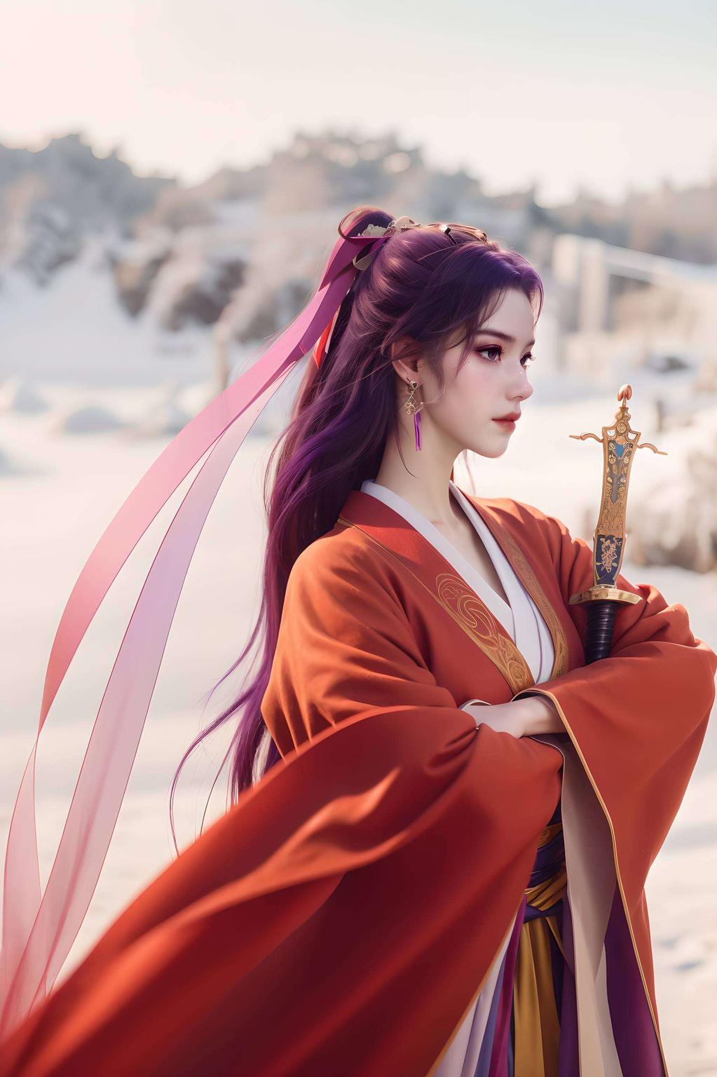 云雾缭绕中师兄英勇挺拔