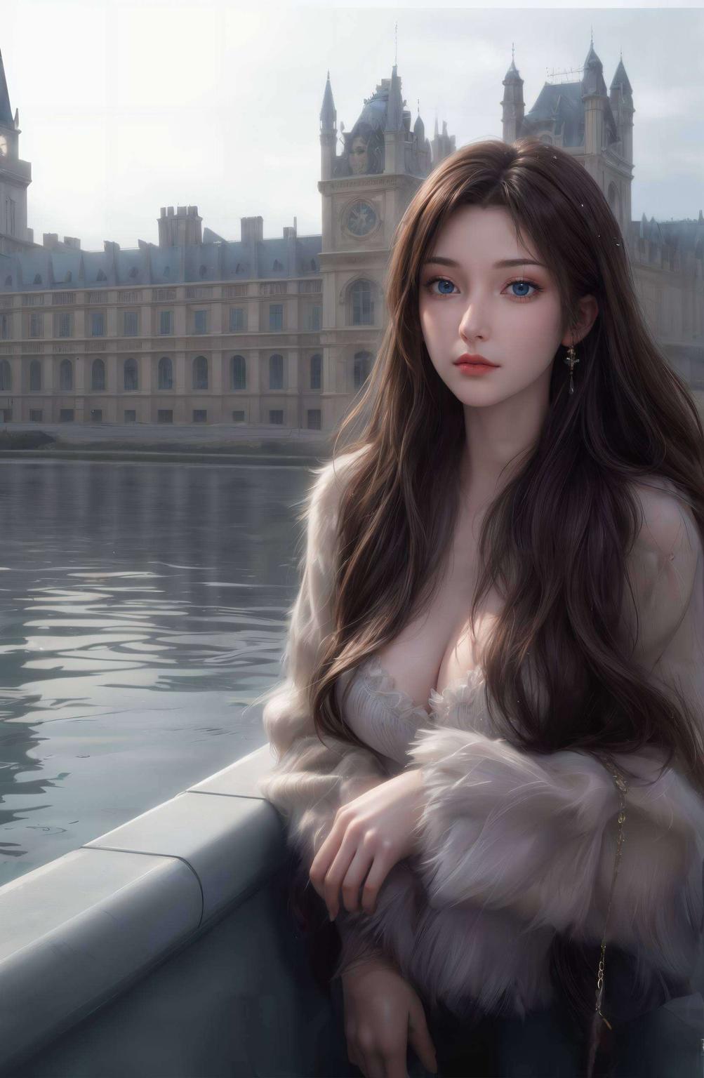 黑白色调中云韵PS4壁纸