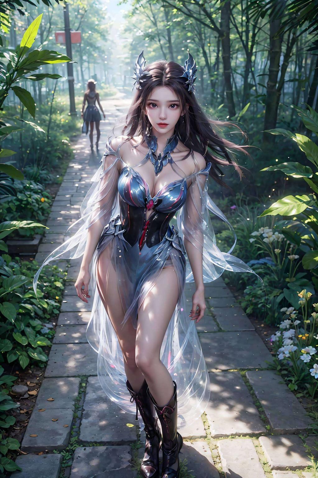 粉色调温柔护眼这款朱竹清旧建模壁纸